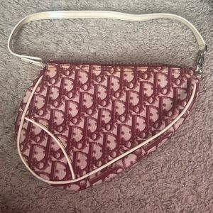 Vintage Christian Dior Mini Saddle Clutch